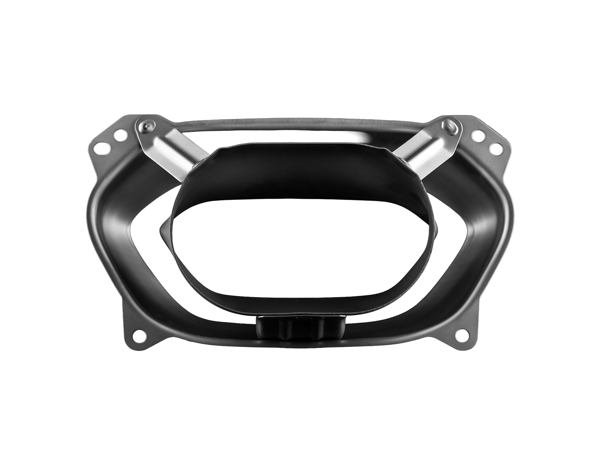 Canule d’échappement retravaillée pour Alpine A110, vue arrière : la découpe vue de l’intérieur