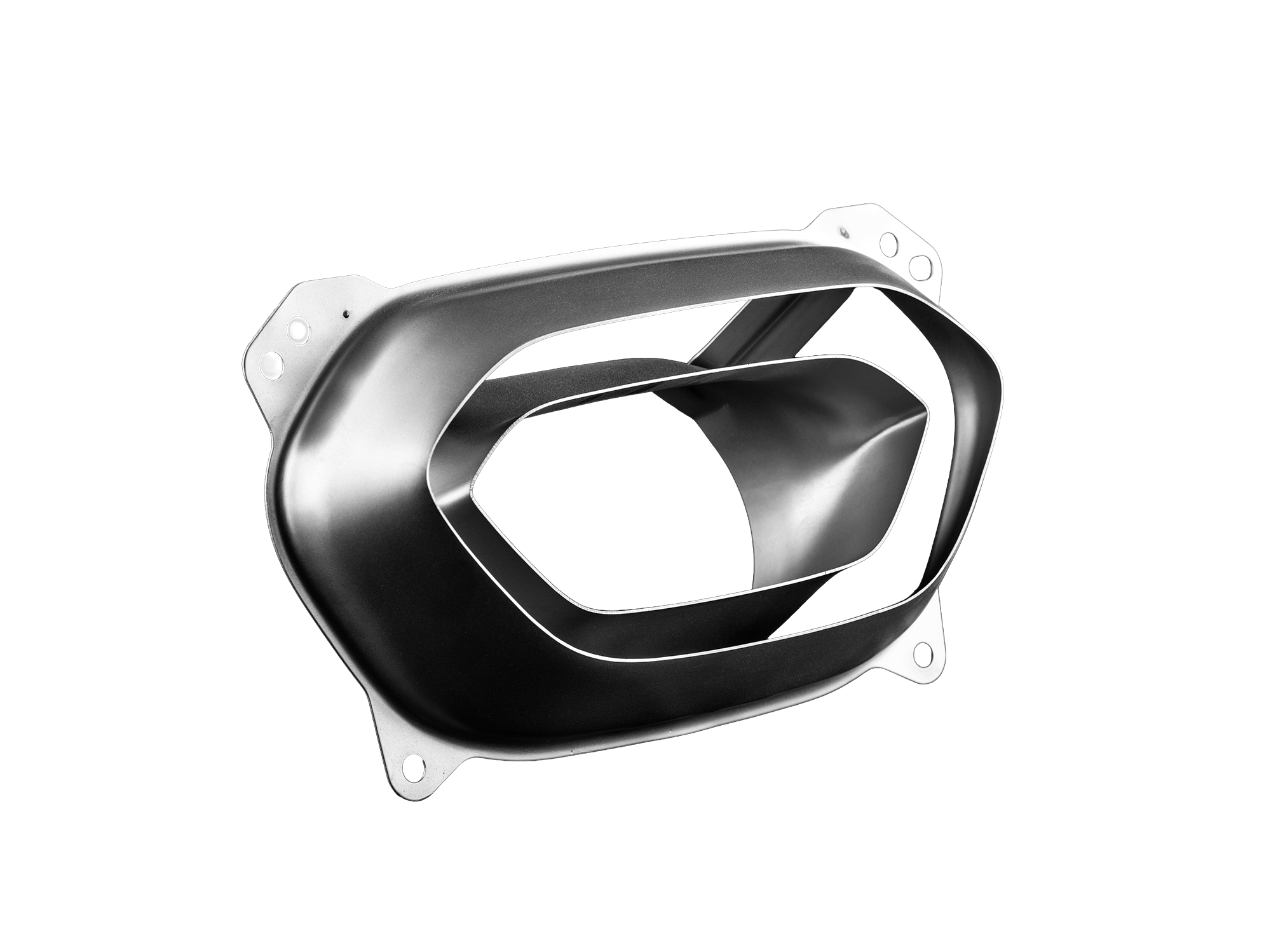 Canule d’échappement retravaillée pour Alpine A110, vue d’ensemble, détourée