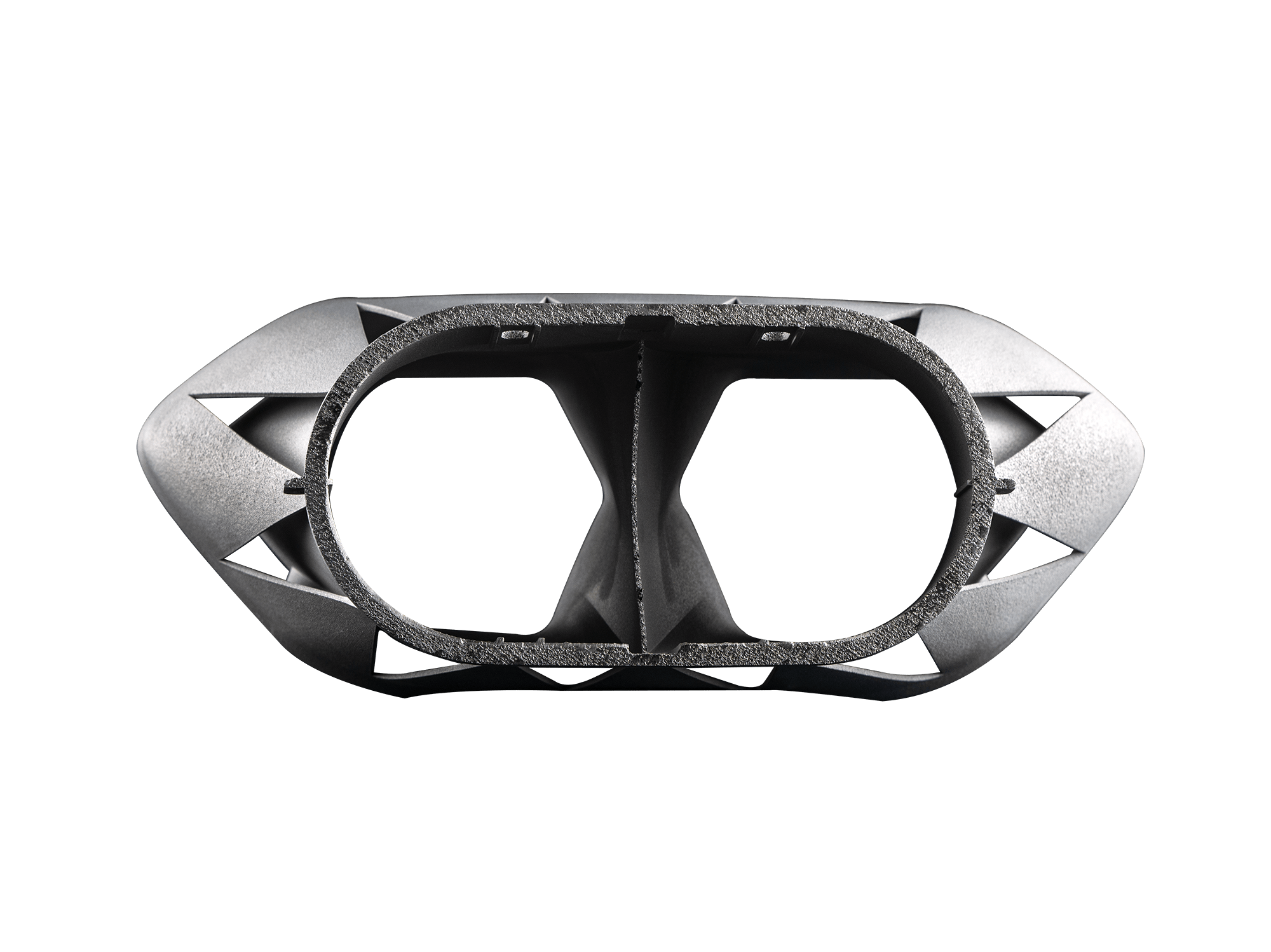 Sortie d’échappement titane MP-R pour Alpine A110, vue arrière : la texture de fabrication additive