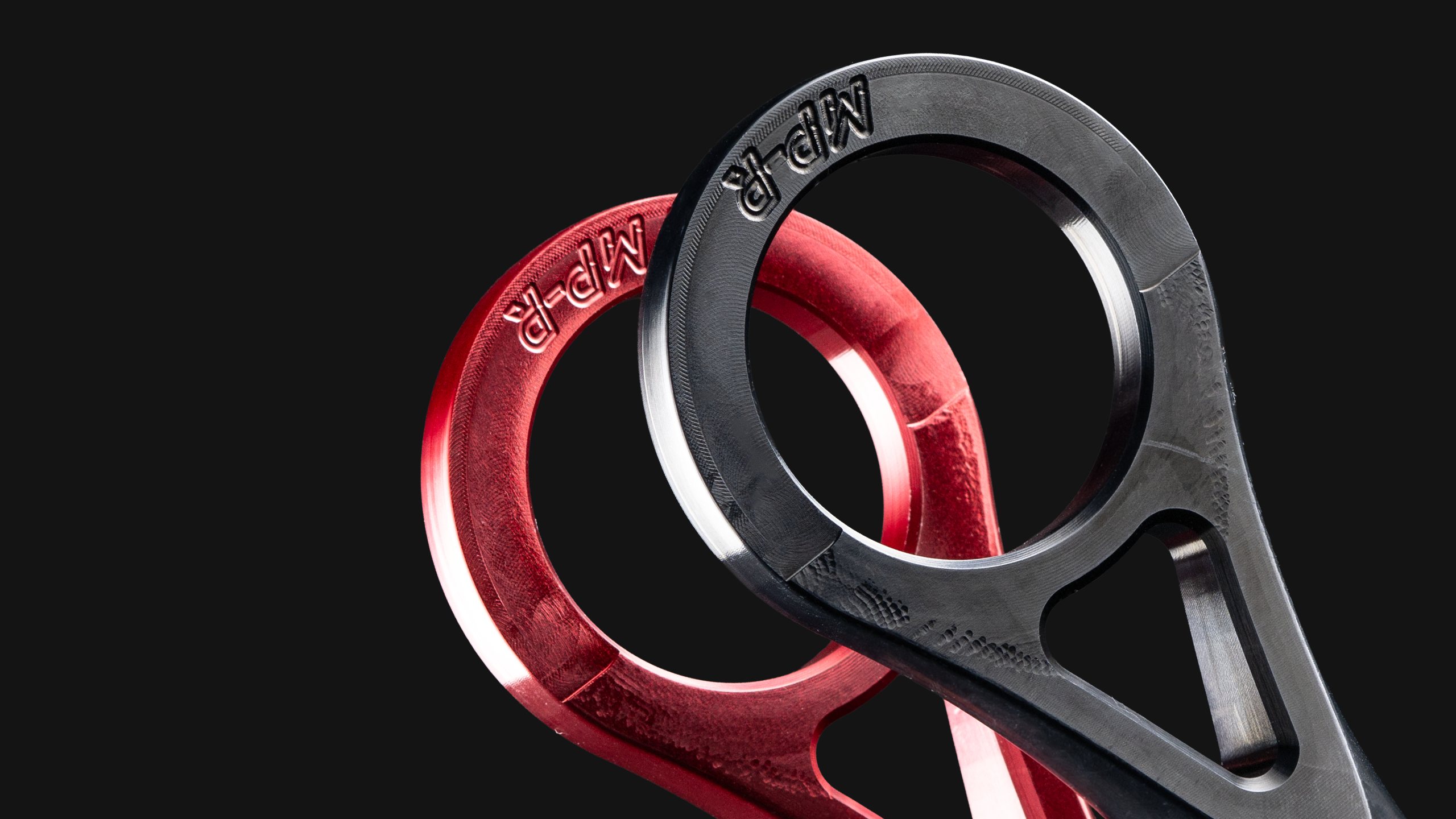 Anneaux de remorquage MP-R rouge et noir pour Alpine A110